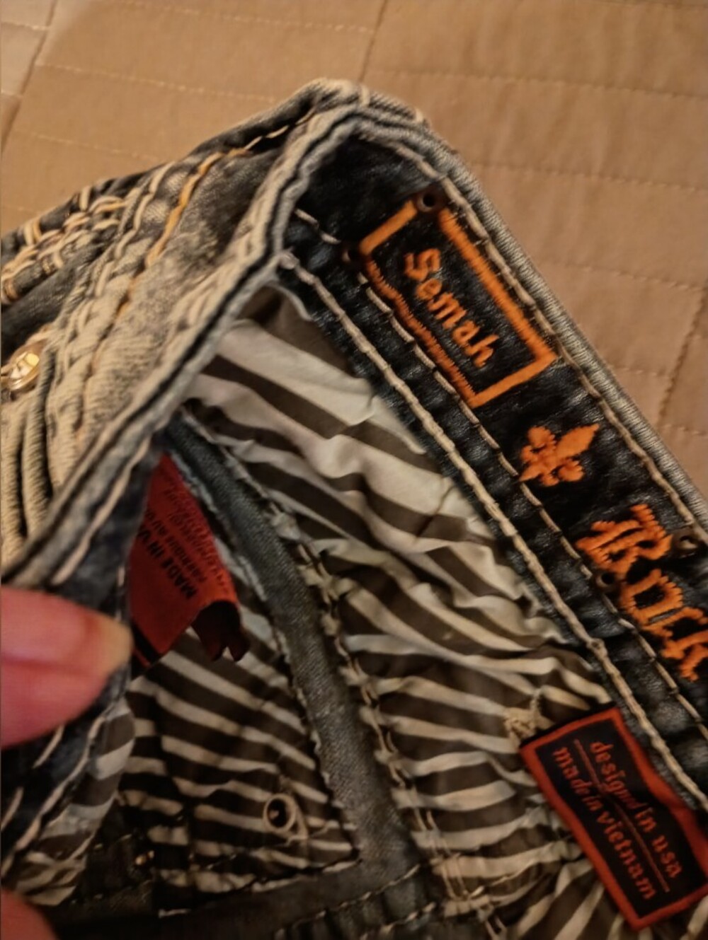 Rock Revival Semah Mid-Rise Boot Stretch Ripped Jeans Ladies Size 24 - Picture 13 of 16